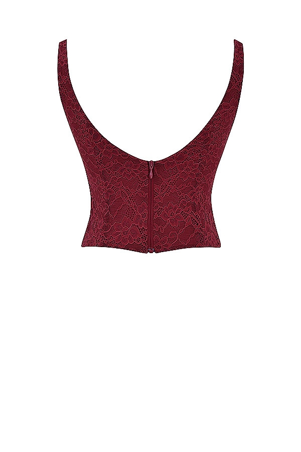 Mistress Rocks Sangria Lace Frill Top - SALE — image 13
