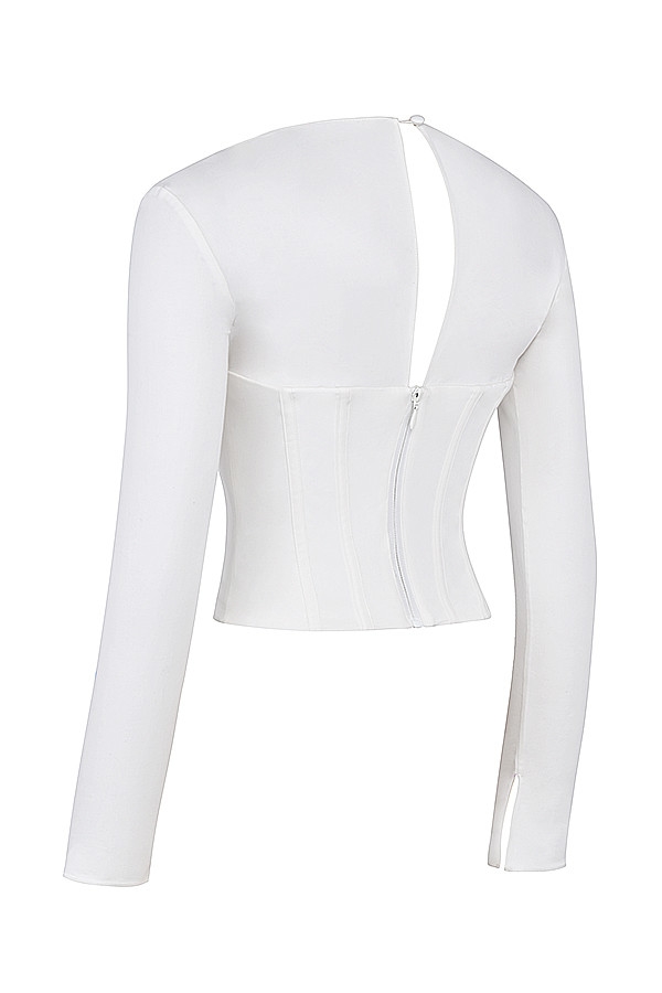 Mistress Rocks White Long Sleeve Corset - SALE — image 14