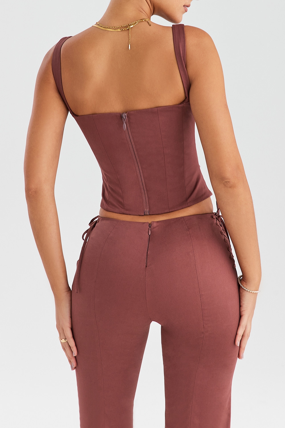 Mistress Rocks Coffee Lace Up Corset - SALE — image 8