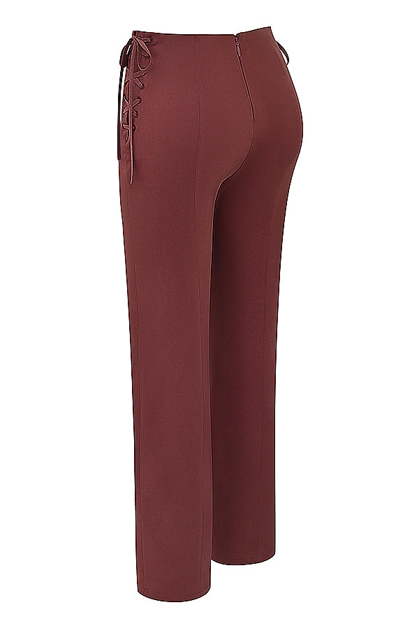 Mistress Rocks Coffee Lace Up Trousers - SALE — image 13