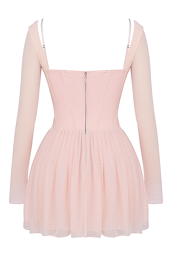 Vivi  Soft Peach Corset Mini Dress — image 14