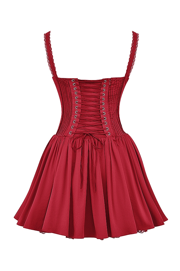 Pietra  Cherry Corset Mini Dress — image 18
