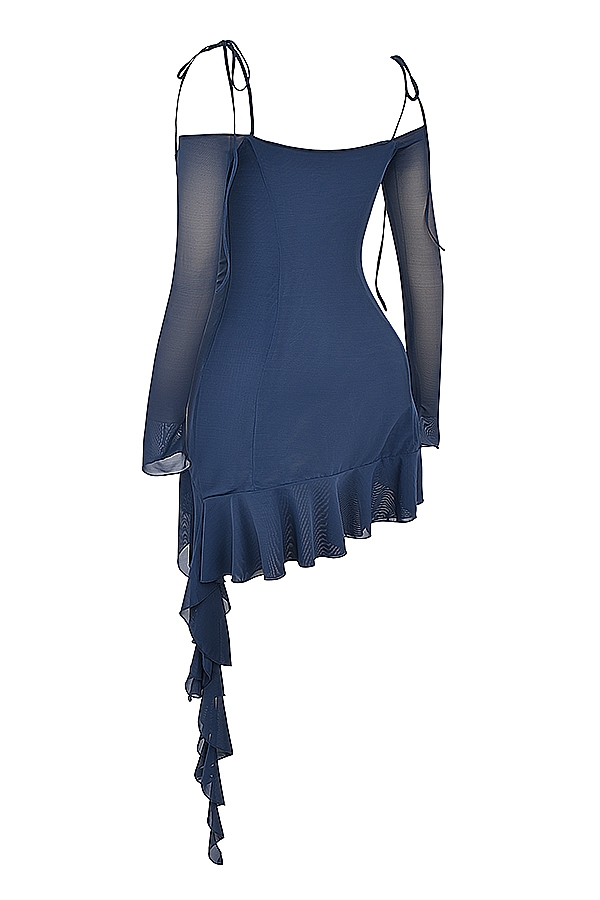 Kiki  French Navy Ruffle Mini Dress — image 17