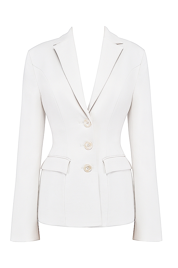 Sariah  Ivory Contour Tailored Blazer — image 14
