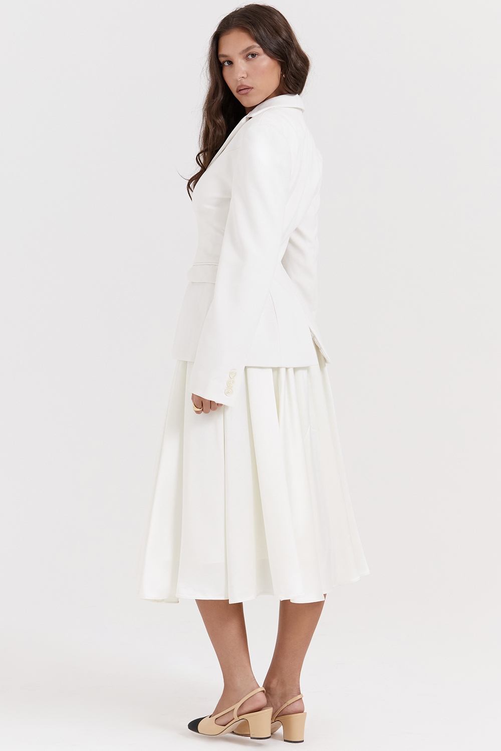 Sariah  Ivory Contour Tailored Blazer — image 10