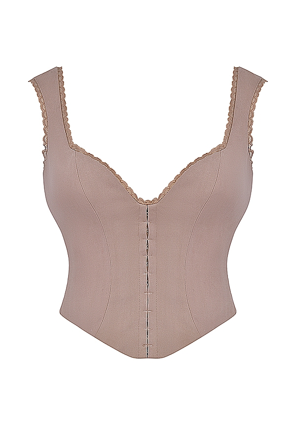 Robyn  Mushroom Lace Trim Corset — image 12