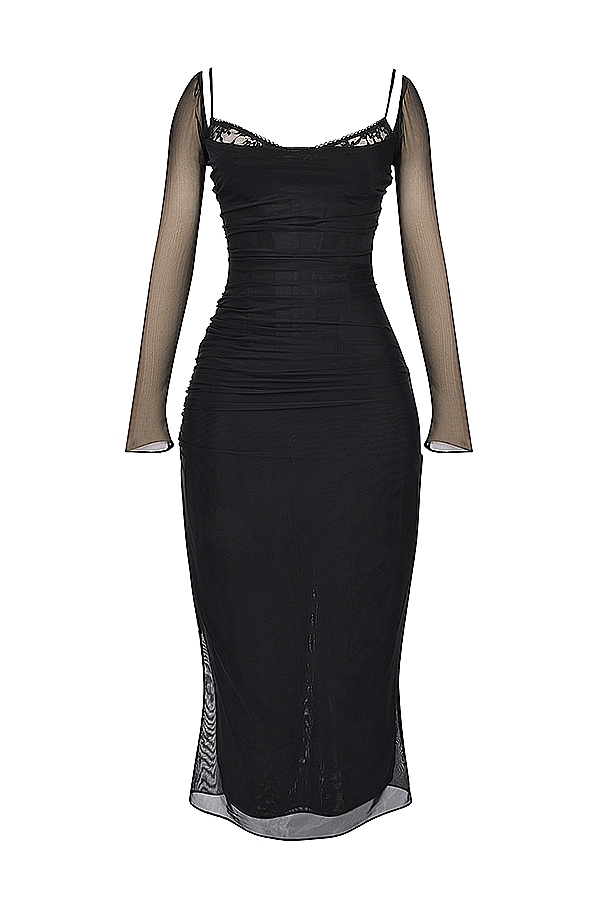 Katarina  Black Maxi Dress — image 9