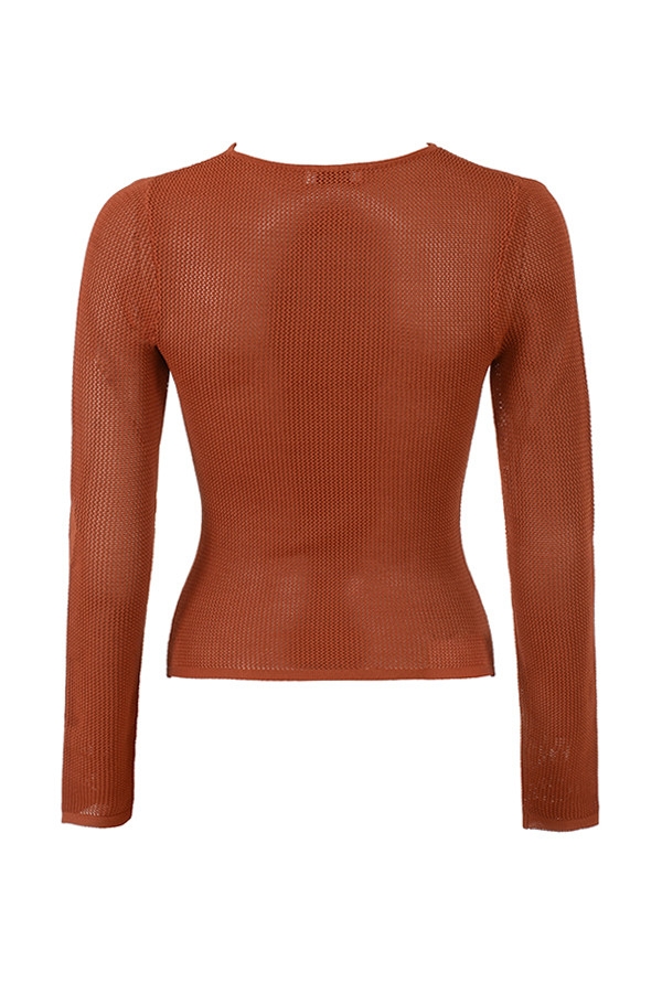 Mistress Rocks Copper Crochet Knit Cutout Top - SALE — image 12