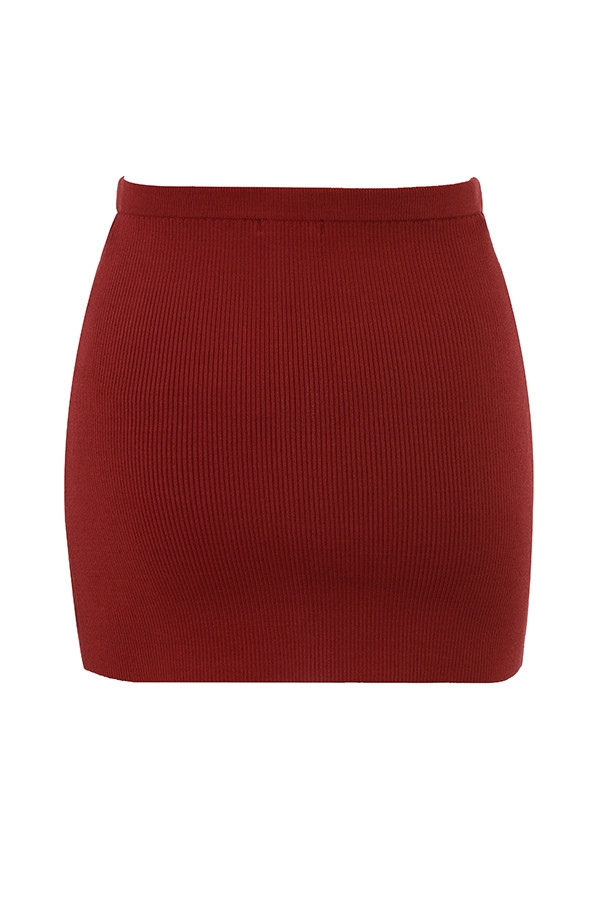 Mistress Rocks Sangria Knit Mini Skirt - SALE — image 13