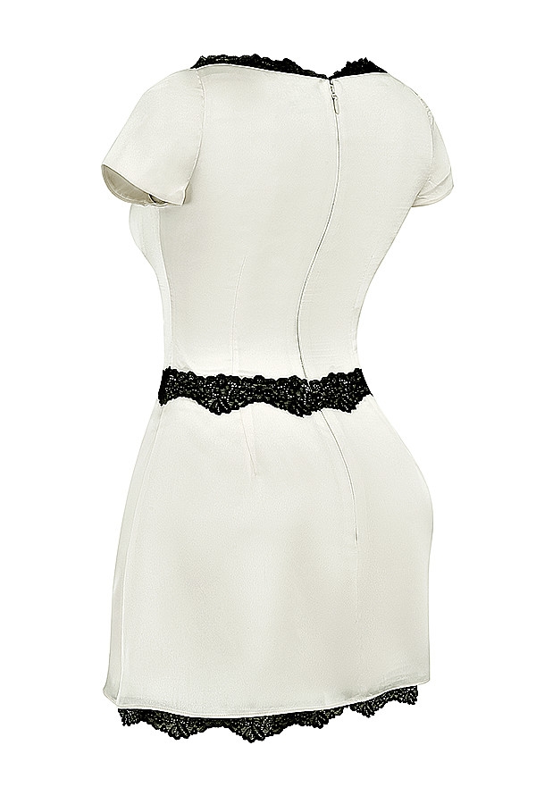 Mistress Rocks Ivory Satin Mini Dress - SALE — image 11