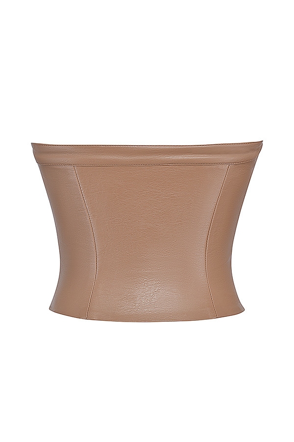Mistress Rocks Nutmeg Vegan Leather Strapless Top - SALE — image 15