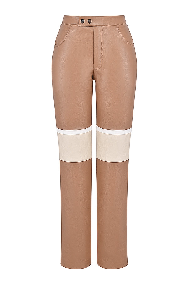 Mistress Rocks Nutmeg Vegan Leather Trousers - SALE — image 12