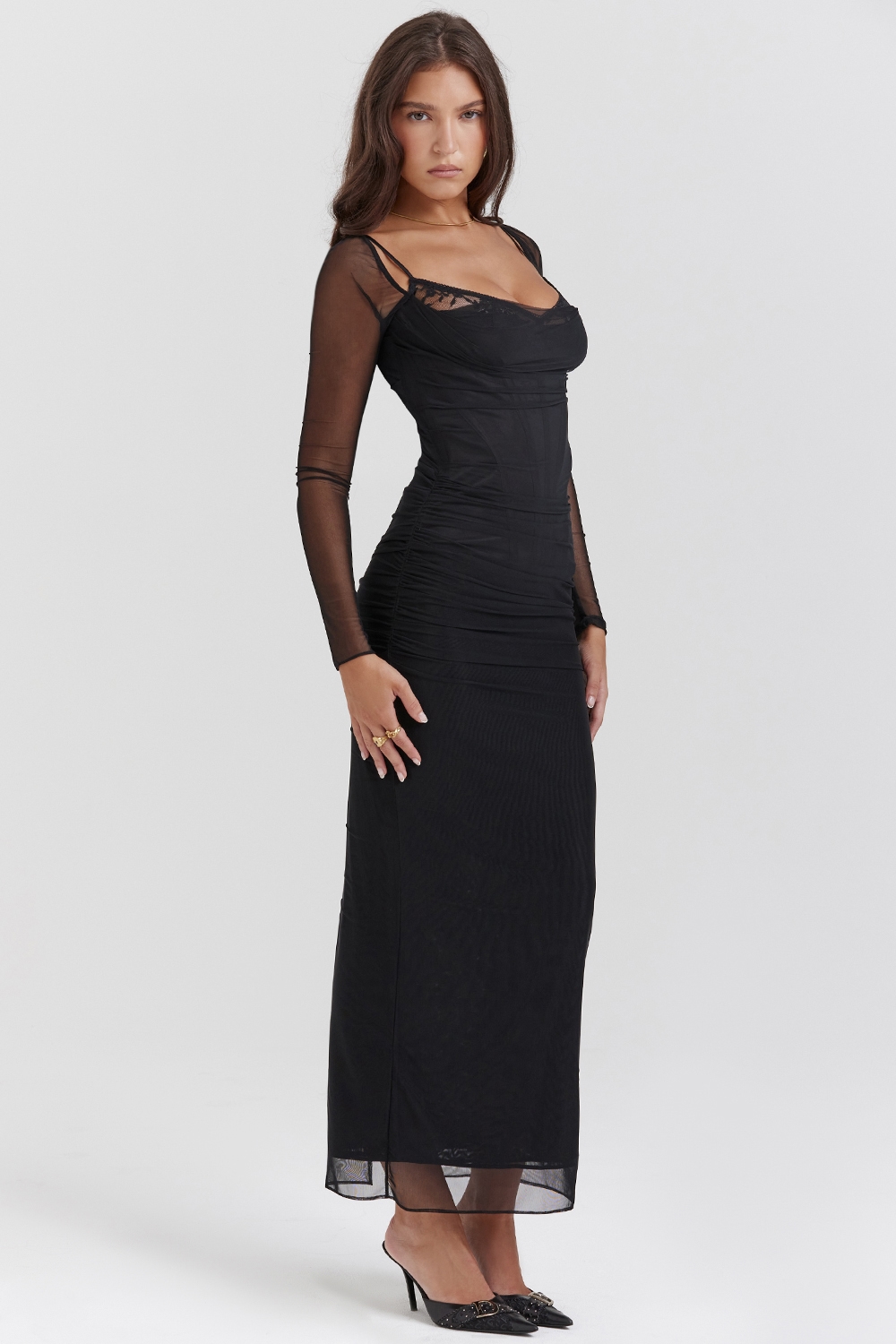 Katarina  Black Maxi Dress — image 7