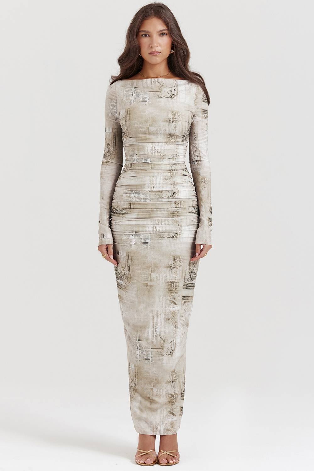 Lanetta  Pale Sage Print Maxi Dress — image 3