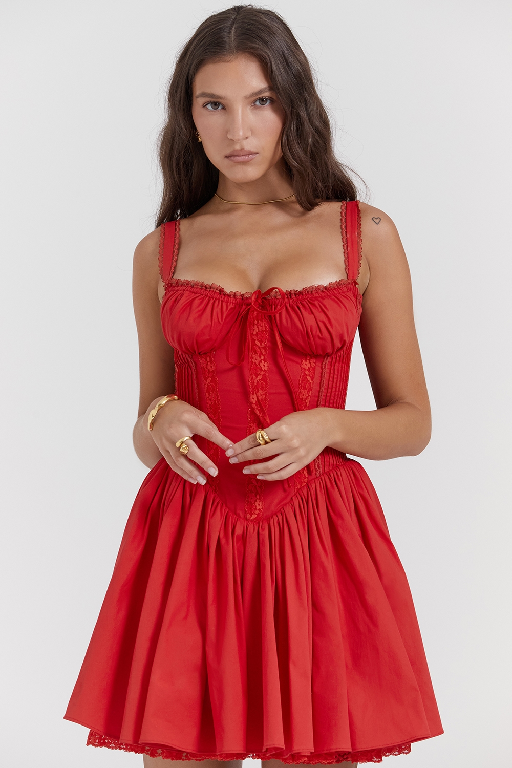 Pietra  Cherry Corset Mini Dress — image 8
