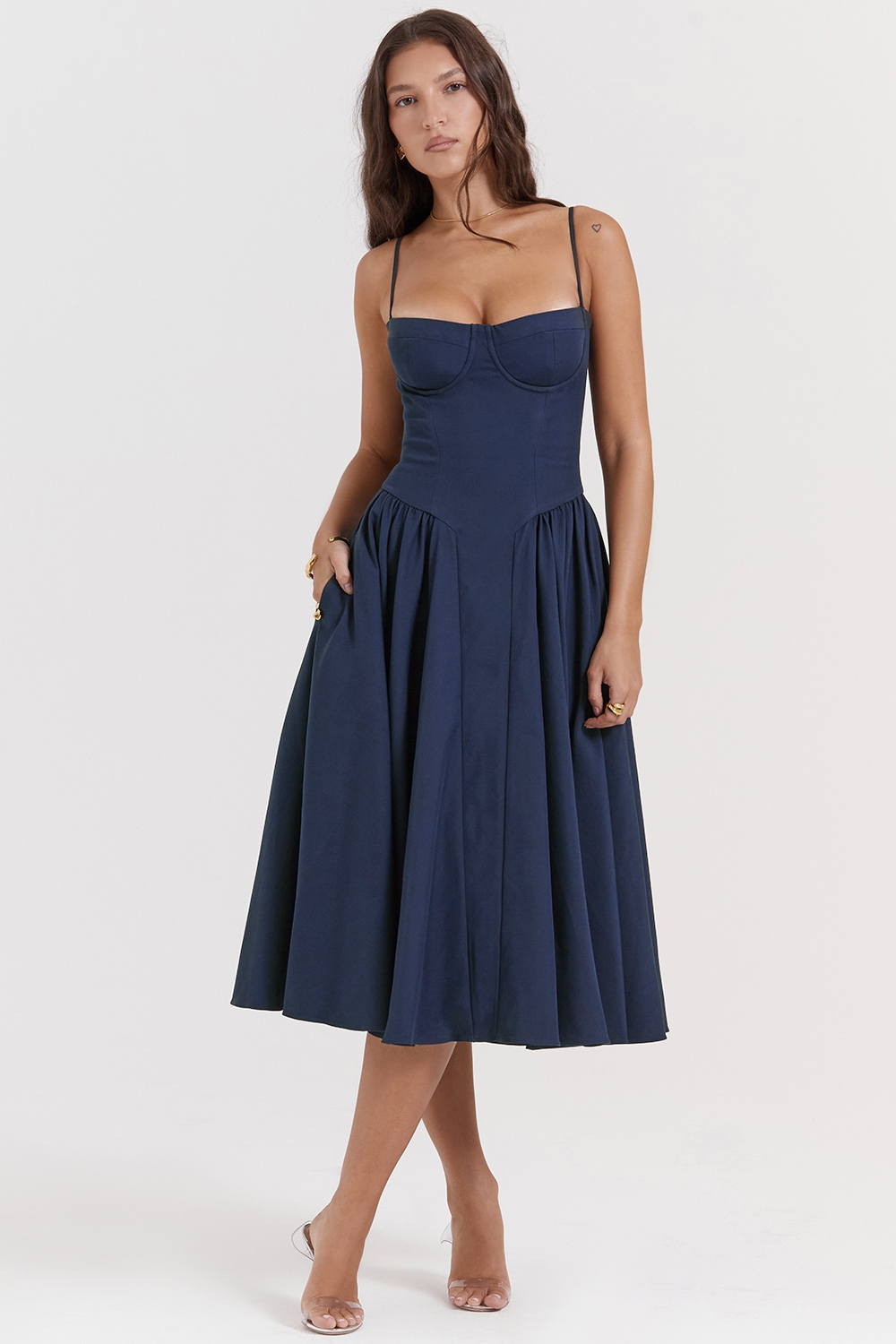 Samaria  French Navy Corset Sundress — image 5