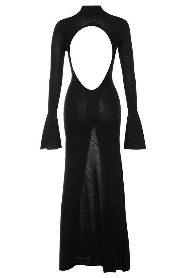Sancha  Black Knit Maxi Dress — image 15