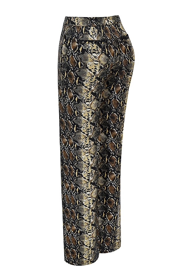 Serina  Snake Print Vegan Leather Trousers — image 13