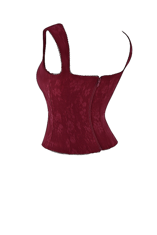Parisa  Merlot Floral Corset — image 14