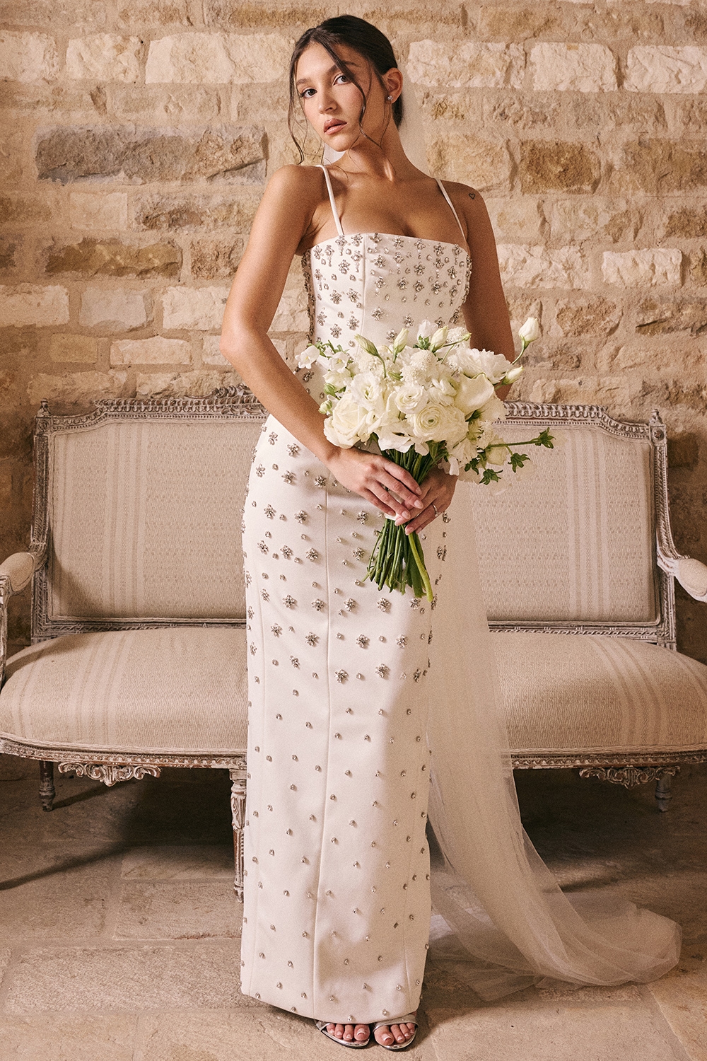 Martine Ivory Embellished Corset Wedding Gown — image 7