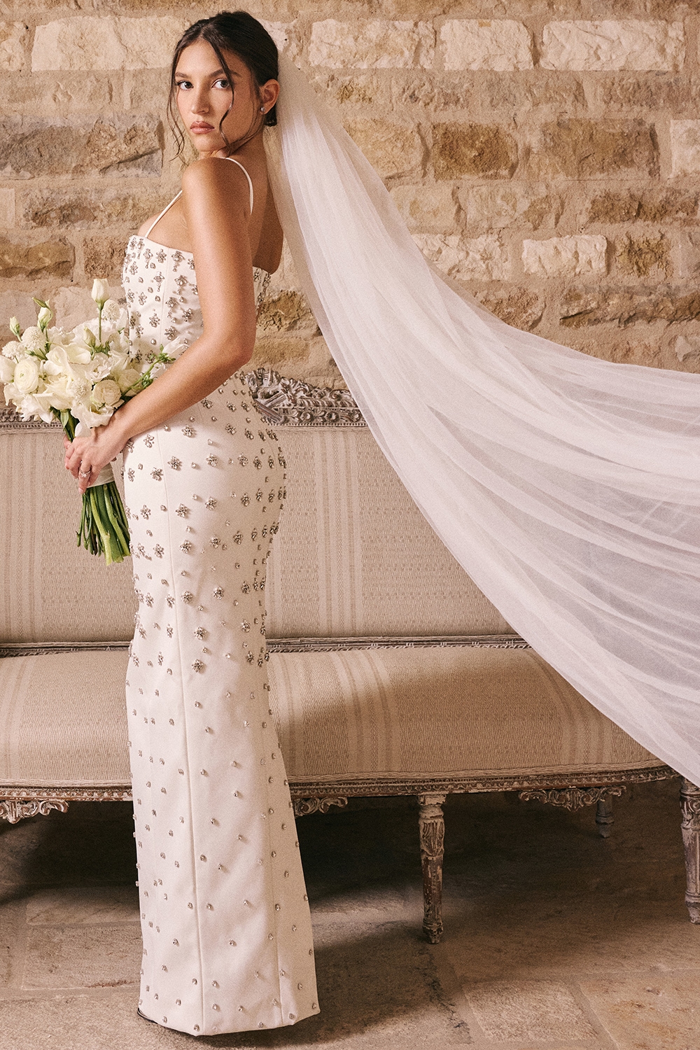 Martine Ivory Embellished Corset Wedding Gown — image 10