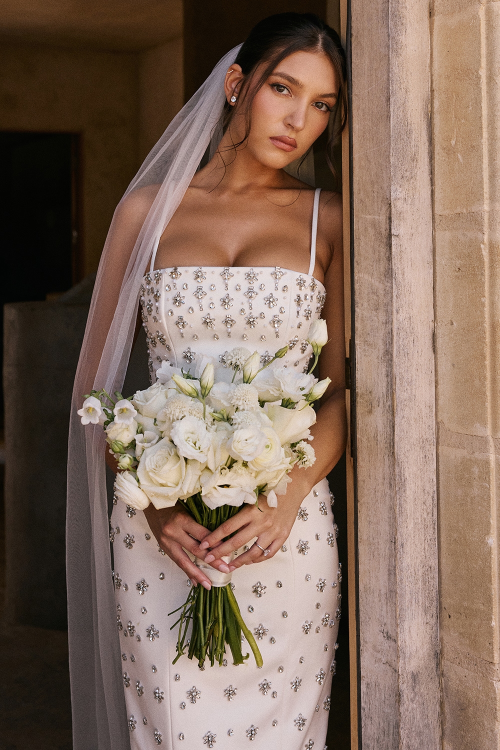 Martine Ivory Embellished Corset Wedding Gown — image 9